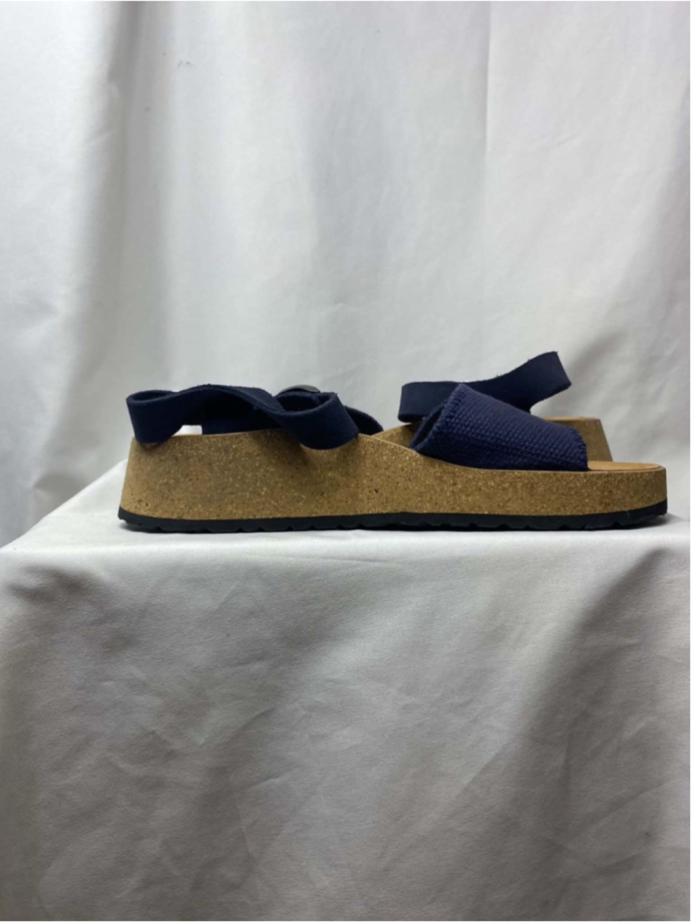 Papillio by Birkenstock Glenda Blue Nubuck Leather Platform Wedge Sandals 41 L10 - Picture 8 of 12